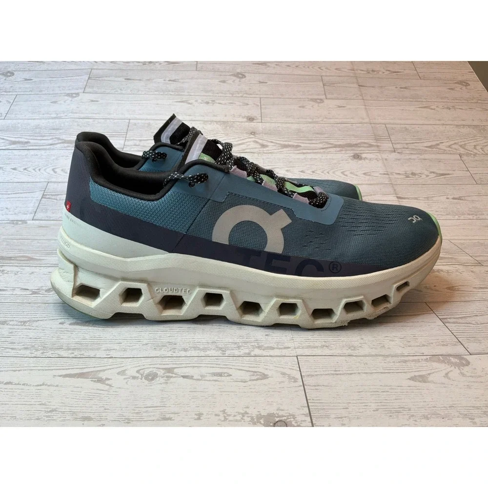 On Cloudmonster Running Shoes Mens 11 Blue Green 61.98084 Gorpcore Streetwear